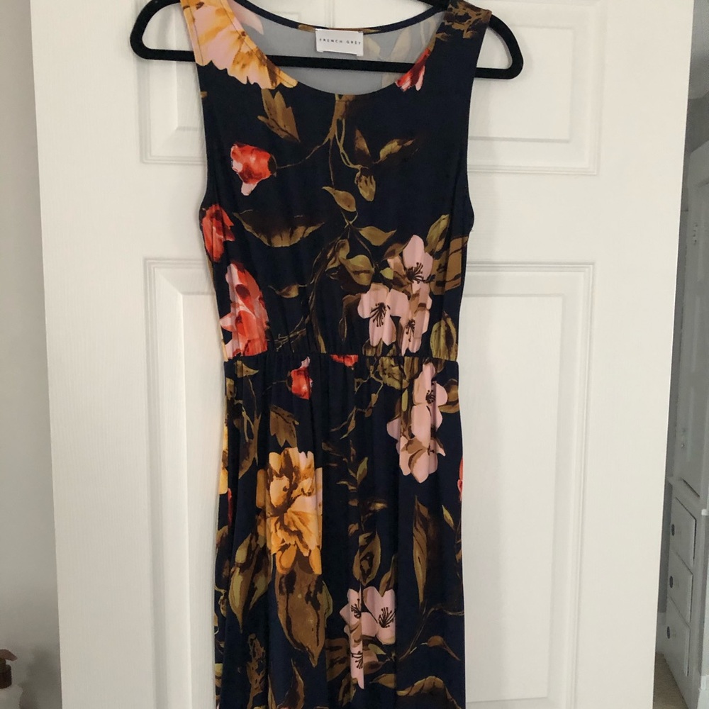 French Grey Maxi Dress